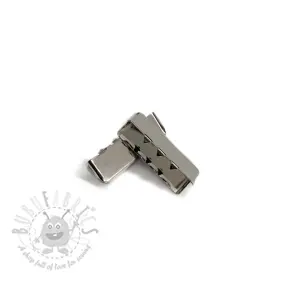 Metalni završetak trake 25 mm silver