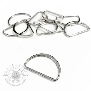 Metalni polukrug 25 mm silver