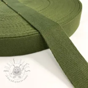 Pamučna traka 4 cm olive green