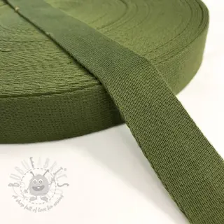 Pamučna traka 4 cm olive green