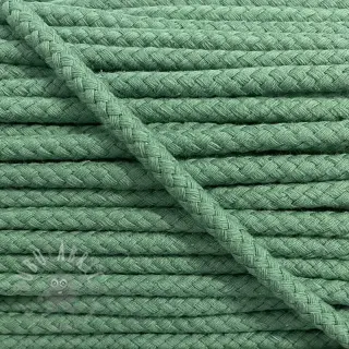 Pamučna upletena vrpca 8 mm stara zelena