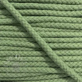 Pamučna upletena vrpca 8 mm tamna stara zelena