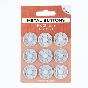 Kopča METAL 21 mm off white