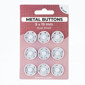 Kopča METAL 19 mm off white