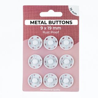 Kopča METAL 19 mm off white