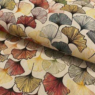Dekorativna tkanina Linenlook Elegant ginko digital print
