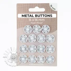 Kopča METAL 16 mm off white