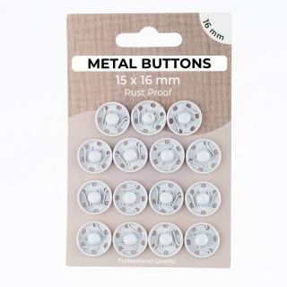 Kopča METAL 16 mm off white