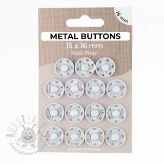 Kopča METAL 16 mm off white