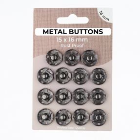 Kopča METAL 16 mm anthracite