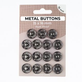 Kopča METAL 16 mm anthracite