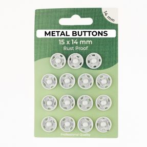 Kopča METAL 14 mm off white