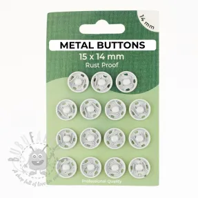 Kopča METAL 14 mm off white