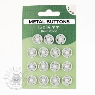 Kopča METAL 14 mm off white