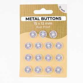 Kopča METAL 12 mm off white