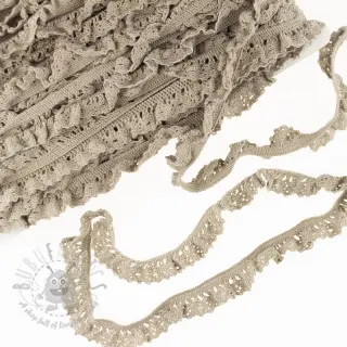 Elastična pamučna čipka sand