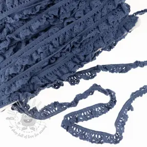 Elastična pamučna čipka dark jeans