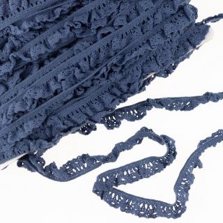 Elastična pamučna čipka dark jeans
