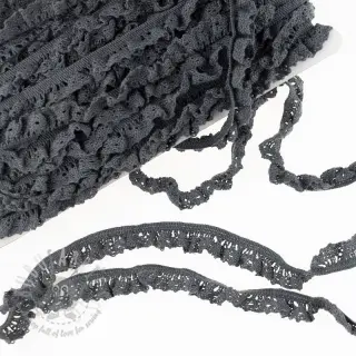 Elastična pamučna čipka dark grey