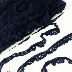 Elastična pamučna čipka dark blue