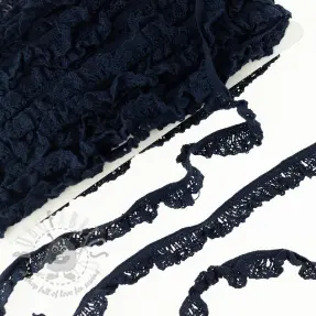 Elastična pamučna čipka dark blue