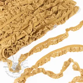 Elastična pamučna čipka old yellow