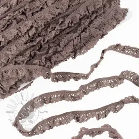 Elastična pamučna čipka mauve