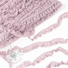 Elastična pamučna čipka light old pink