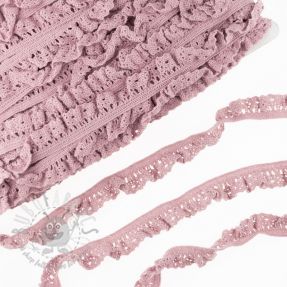 Elastična pamučna čipka washed pink