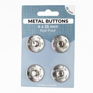 Kopča METAL 25 mm silver