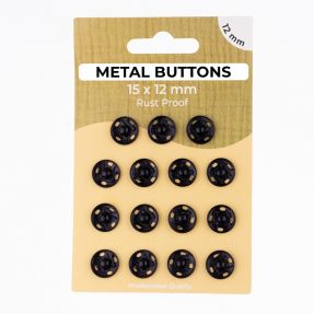 Kopča METAL 12 mm black