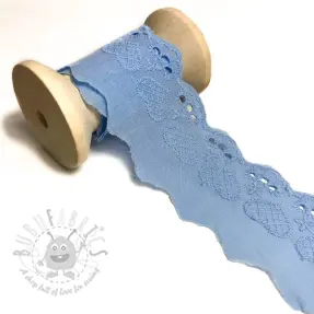 Čipka Heart light blue