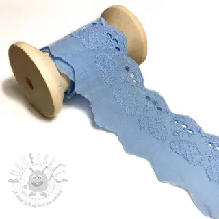 Čipka Heart light blue