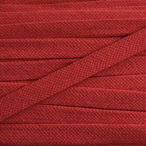 Bavlnená šnúra plochá 15 mm red