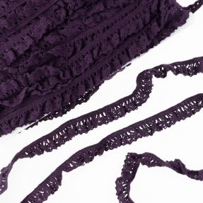 Elastična pamučna čipka violet