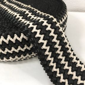 Guma glatka 6 cm Party black/white