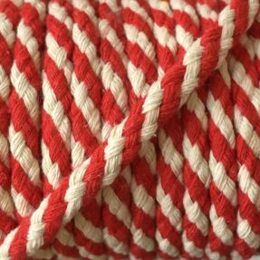 Bombažna vrvica 5 mm red ecru