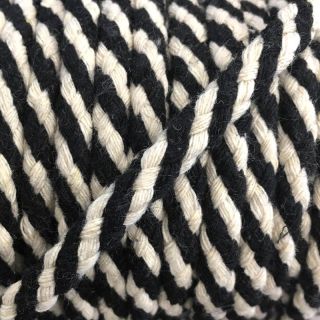Pamučna vrpca 5 mm black ecru
