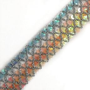 Traka Šljokice MULTI rose