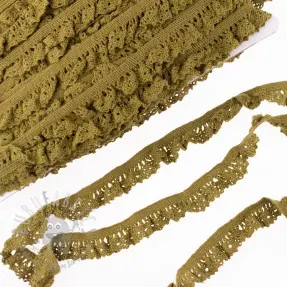 Elastična pamučna čipka golden brown