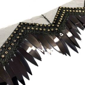Prámik na tyle Burlesque zigzag black