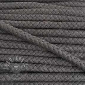 Pamučna upletena vrpca 8 mm dark grey