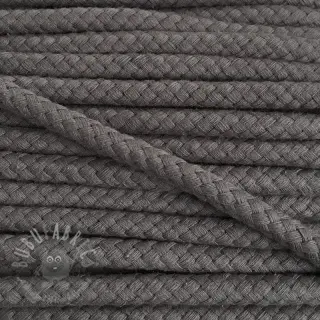 Pamučna upletena vrpca 8 mm dark grey
