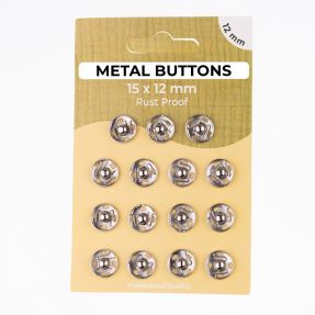 Kopča METAL 12 mm silver