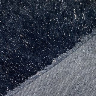 Umjetno krzno LUREX SILVER navy
