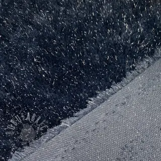 Umjetno krzno LUREX SILVER navy