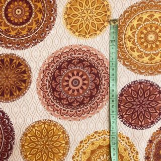 Dekoračná látka premium Mandala circle