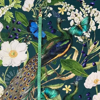 Dekorativna tkanina premium Peacock butterfly chique digital print