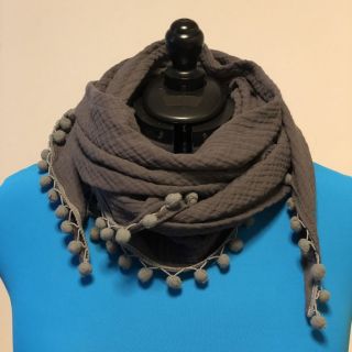 Dvoslojna gaza/muslin dark grey ORGANIC