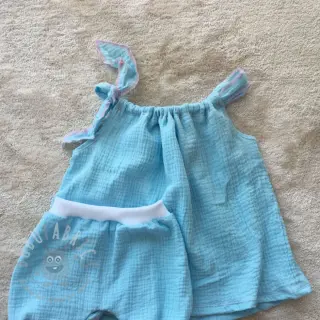 Tetra Tkanina/Muslin blue ORGANIC